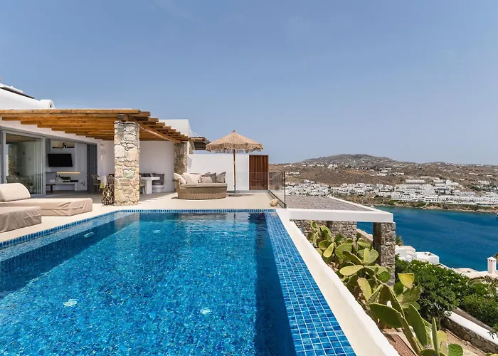וילה Paoli - Private Pool, Sea View & Jacuzzi Mykonos Town
