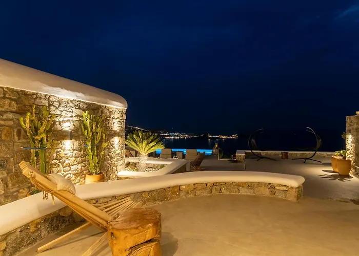 וילה Paoli - Private Pool, Sea View & Jacuzzi Mykonos Town
